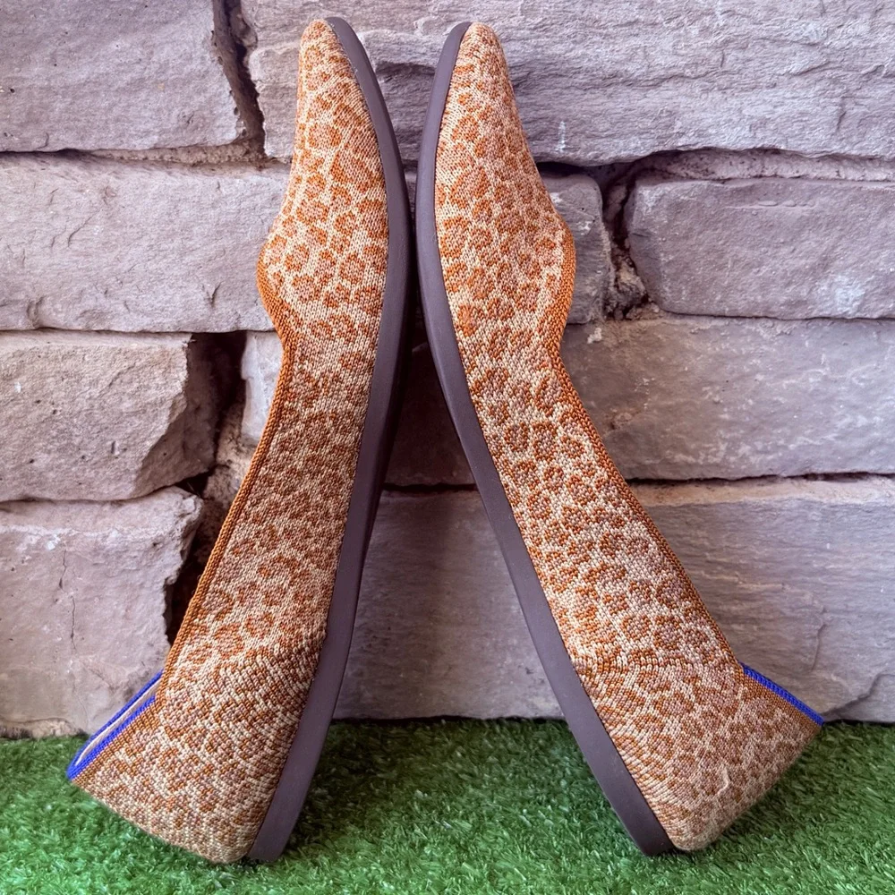 Rothy's The Point Flat Driftwood Spot Pattern Women’s Ballet Shoes - Picture 8 of 11